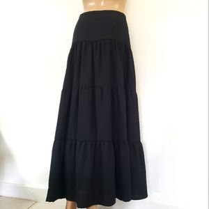 BCBG Max Azria black tiered skirt.
